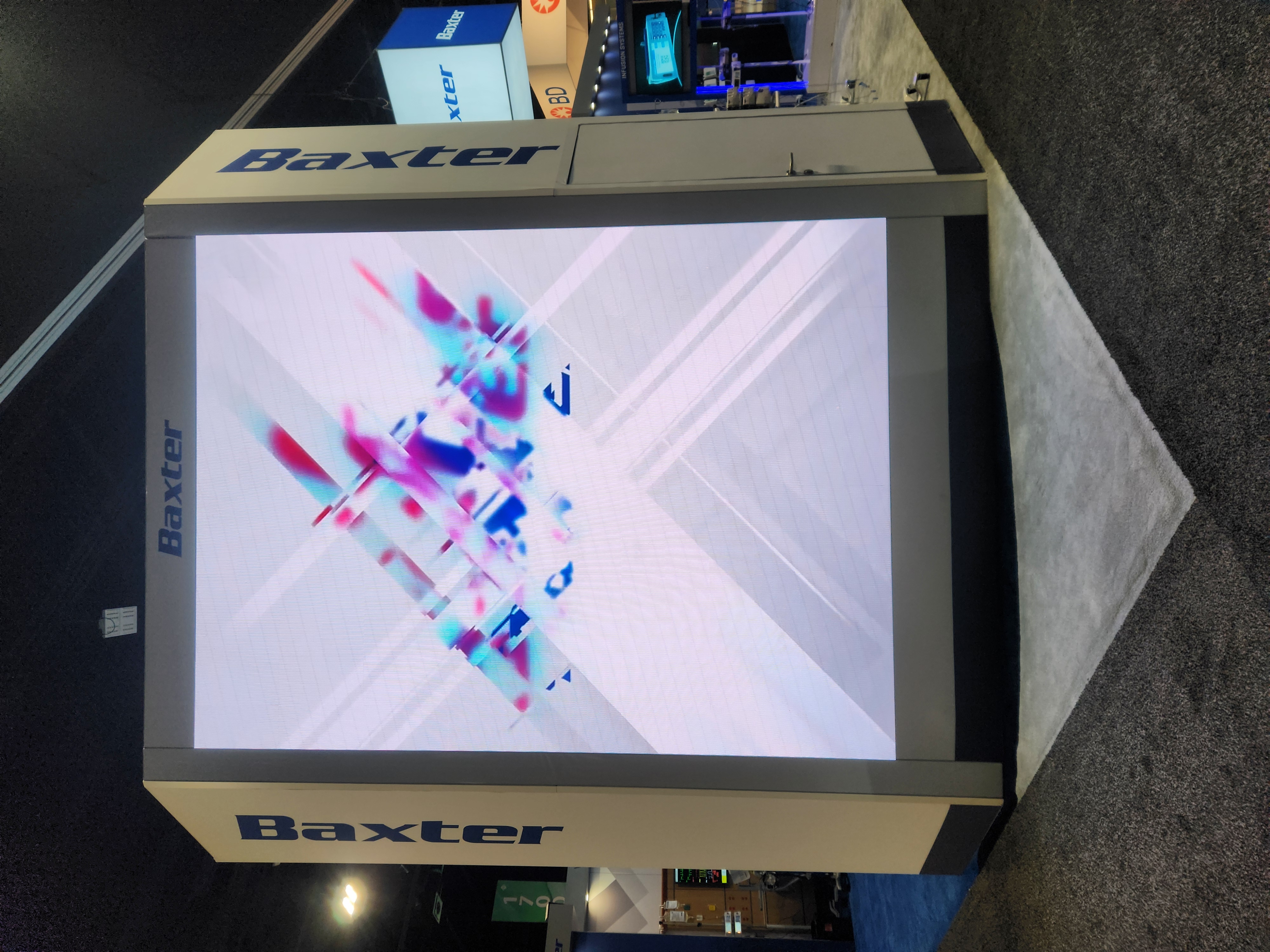 LED wall build for event booth, front view